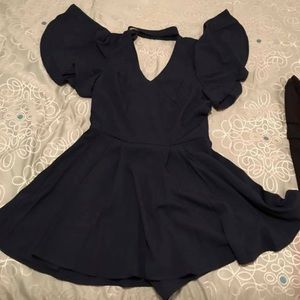 Gianni Bini Romper Medium-NAVY BLUE